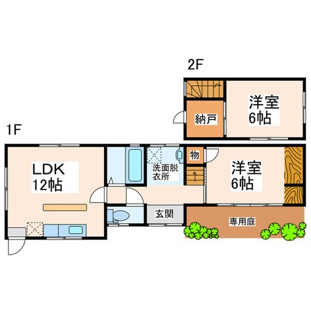 二本木中山貸家の物件間取画像